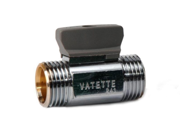 Vatette G15 utvändig gänga förkromad med vred